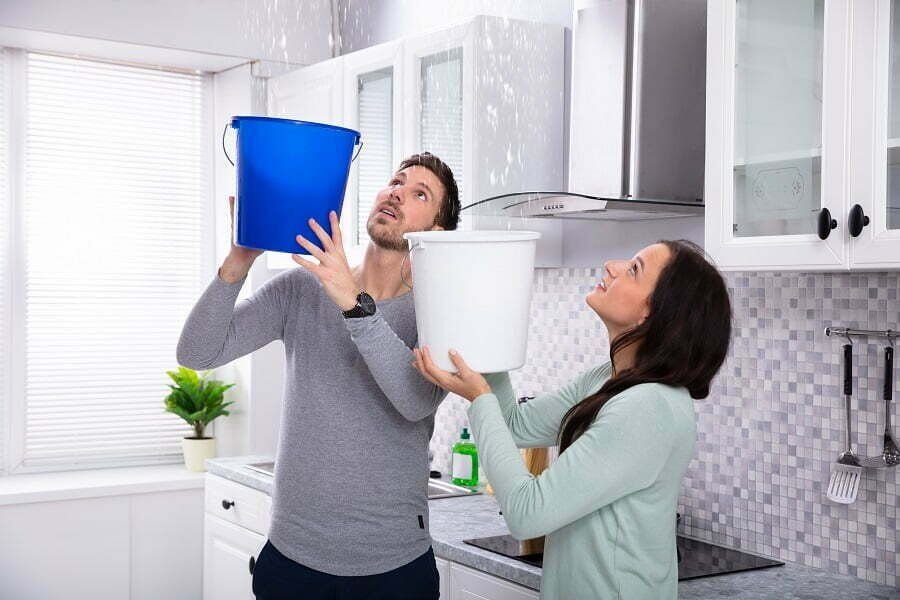 Water leaking from ceiling