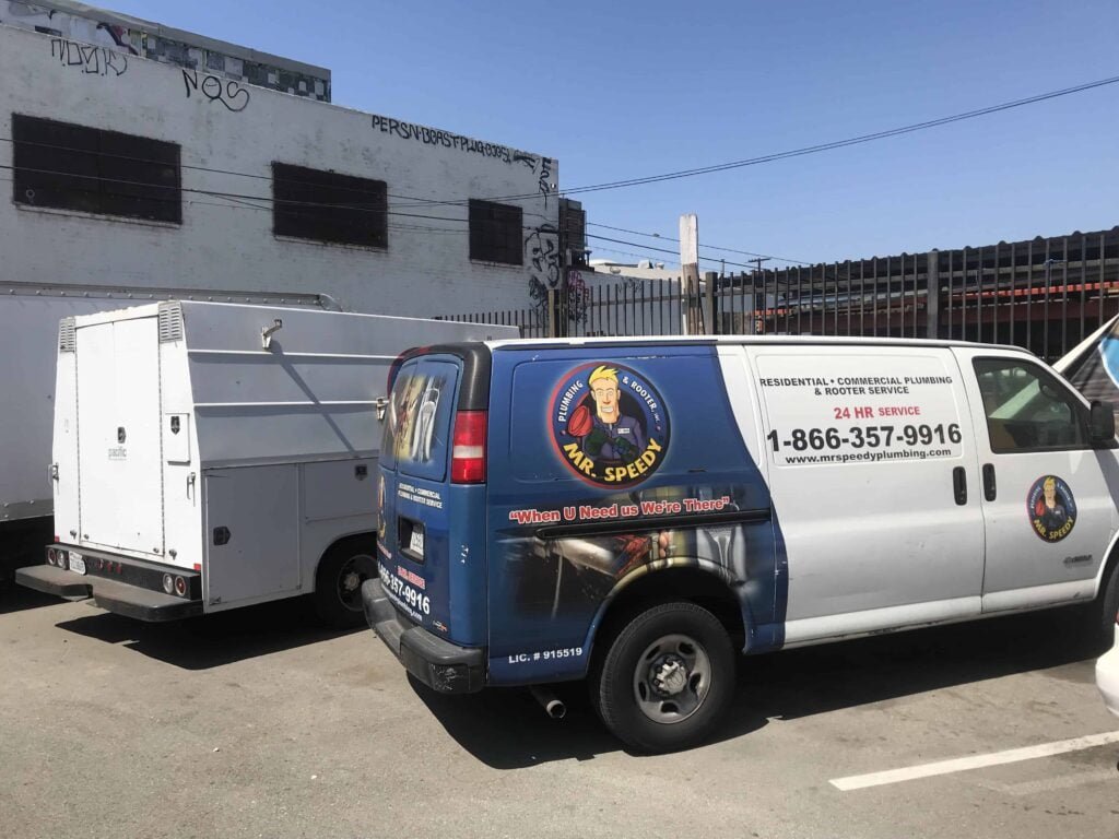 west los angeles plumber truck